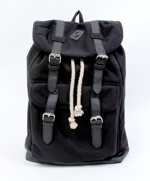 WEGO(ウィゴー)の「WEGO/ウォッシュキャンバス2ストラップリュック(バックパック/リュック・メンズ・その他1/ネイビー/カーキ/ブラック/ベージュ・FREE)」の2枚目の写真