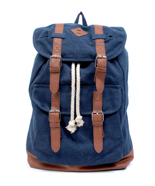 WEGO(ウィゴー)の「WEGO/ウォッシュキャンバス2ストラップリュック(バックパック/リュック・メンズ・その他1/ネイビー/カーキ/ブラック/ベージュ・FREE)」の14枚目の写真