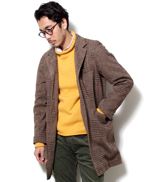 ビームス　BEAMS PLUS パッチワーク チェスターコート BEAMS PLUS（ビームスプラス）の「□BEAMS PLUS / パッチワーク