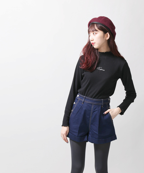 WEGO（ウィゴー）の「WEGO/サスペンダー付きショートパンツ（デニム