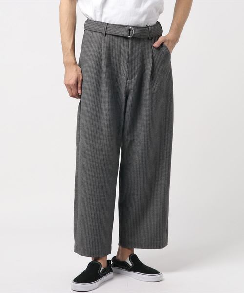 WEGO(ウィゴー)の「WEGO/【WEB限定】ベルト付きワイドスラックス(スラックス・メンズ・ベージュ系その他2/ブラック系その他4/ブルー系その他4/グレー系その他2/ネイビー/グレー/ブラック/グリーン・MEDIUM/LARGE/SMALL)」の13枚目の写真