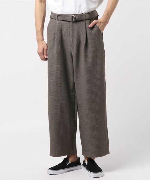 WEGO(ウィゴー)の「WEGO/【WEB限定】ベルト付きワイドスラックス(スラックス・メンズ・ベージュ系その他2/ブラック系その他4/ブルー系その他4/グレー系その他2/ネイビー/グレー/ブラック/グリーン・MEDIUM/LARGE/SMALL)」の12枚目の写真