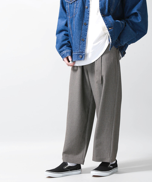 WEGO(ウィゴー)の「WEGO/【WEB限定】ベルト付きワイドスラックス(スラックス・メンズ・ベージュ系その他2/ブラック系その他4/ブルー系その他4/グレー系その他2/ネイビー/グレー/ブラック/グリーン・MEDIUM/LARGE/SMALL)」の18枚目の写真