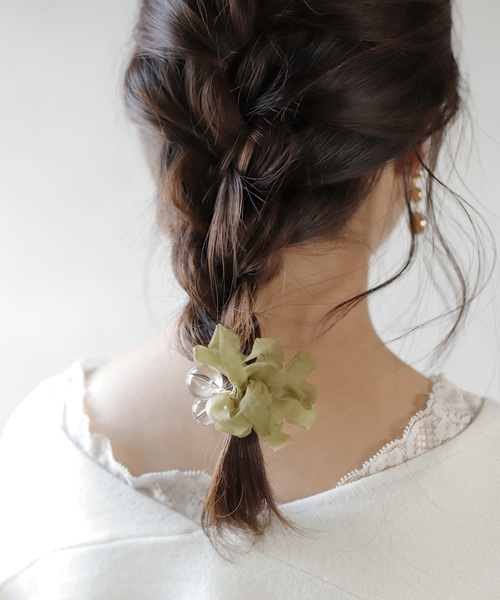 Anemone アネモネ の クリアボールとパールのシースルーリボンヘアゴム ヘアゴム Wear