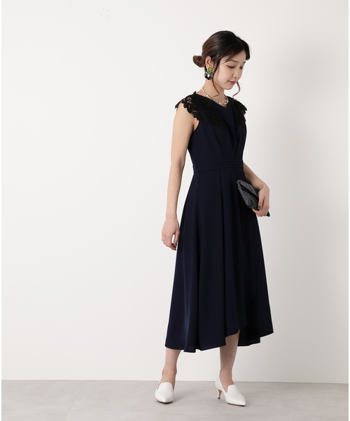 Rose ワンピース Bud レース使いワンピースドレス ワンピース Rose ワンピース Rose セール Bud ローズバッド のファッション