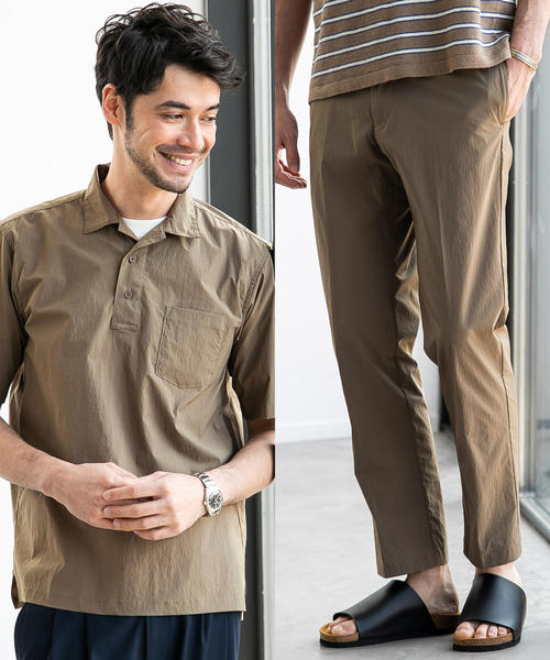 green label relaxing（グリーンレーベルリラクシング）の「NM★★ ポロシャツ & スラックス 3点セット / パンツ ＜機能性生地 / ストレッチ＞（ポロシャツ・メンズ・ダークブラウン/ベージュ/ネイビー・M/S/XL/L/XS）」の14枚目の写真