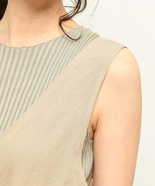 DouDou(ドゥドゥ)の「ワンショル2WAYワンピース(ワンピース・レディース・ベージュ/グリーン・FREE)」の9枚目の写真