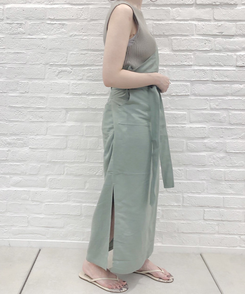 DouDou(ドゥドゥ)の「ワンショル2WAYワンピース(ワンピース・レディース・ベージュ/グリーン・FREE)」の6枚目の写真