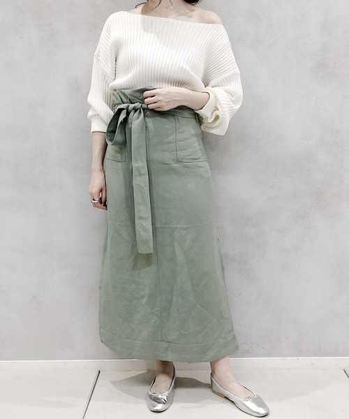 DouDou(ドゥドゥ)の「ワンショル2WAYワンピース(ワンピース・レディース・ベージュ/グリーン・FREE)」の13枚目の写真