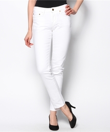 スキニーホワイトデニムパンツ