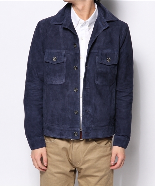 BRILLA per il gusto(ブリッラペルイルグースト)の「EMMETI / 別注スエードジャケット(ブルゾン・メンズ・ライトブラウン/ブルー系その他・48/44/46)」の8枚目の写真