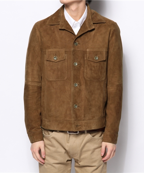 BRILLA per il gusto(ブリッラペルイルグースト)の「EMMETI / 別注スエードジャケット(ブルゾン・メンズ・ライトブラウン/ブルー系その他・48/44/46)」の11枚目の写真