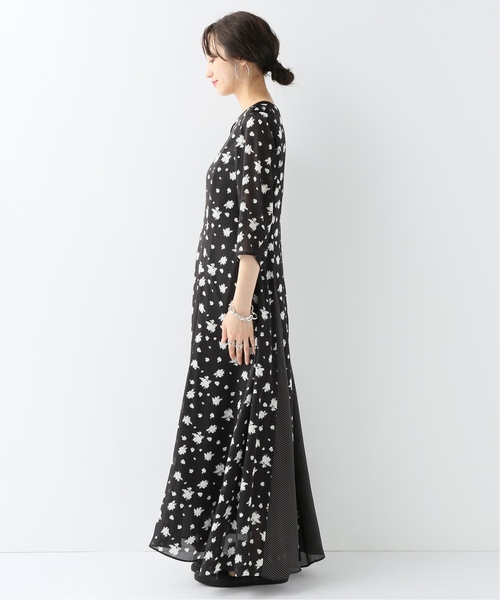 CITYSHOP(シティーショップ)の「小花キリカエワンピース◆(ワンピース・レディース・ブラック・38/36)」の2枚目の写真