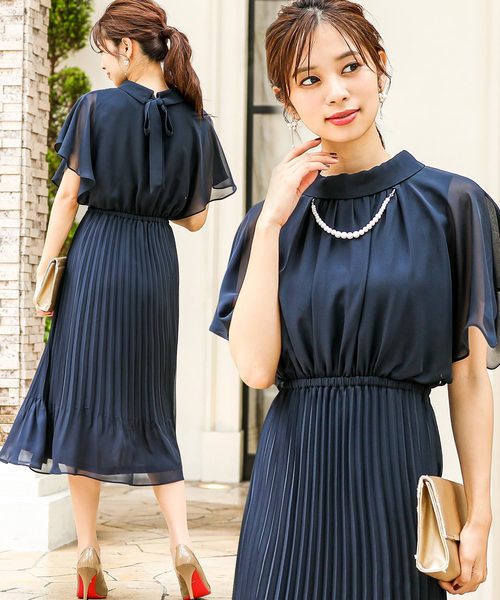 セール Fashion 2wayプリーツスカート 結婚式ワンピース ドレス パーティードレス ドレス Fashion Letter ファッションレター のファッション