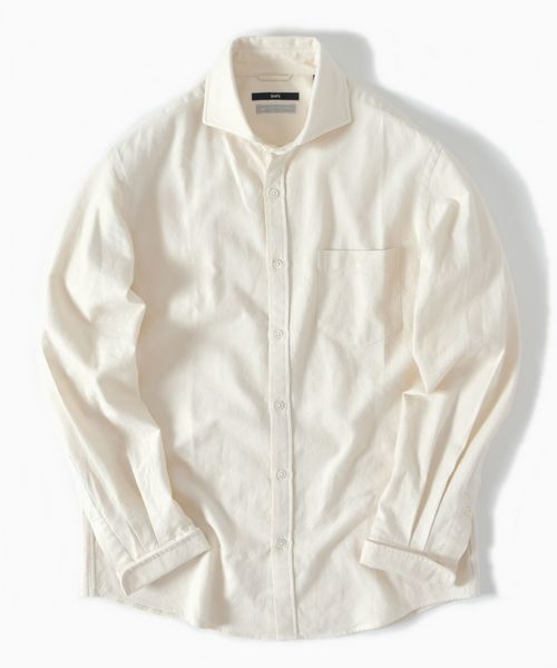 SHIPS（シップス）の「SC: ペルヴィアン ピマ セミワイドカラー ネルシャツ（シャツ/ブラウス・メンズ・チャコールグレー/ネイビー/オフホワイト/ブルー・SMALL/MEDIUM/LARGE/X-LARGE）」の8枚目の写真