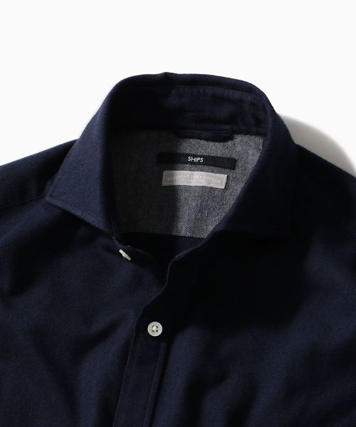 SHIPS（シップス）の「SC: ペルヴィアン ピマ セミワイドカラー ネルシャツ（シャツ/ブラウス・メンズ・チャコールグレー/ネイビー/オフホワイト/ブルー・SMALL/MEDIUM/LARGE/X-LARGE）」の10枚目の写真