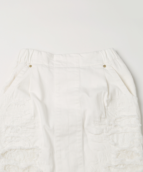 mame（マメ）の「SKIRT（デニムスカート・レディース・ホワイト/ブラック・1/2）」の6枚目の写真