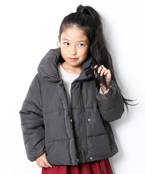 devirock（デビロック）の「ガールズ中綿ジャケット（その他アウター・キッズ・ネイビー/ラベンダー/キャメル/ライトベージュ/チャコール・160cm/150cm/130cm/140cm/120cm/110cm/100cm）」の2枚目の写真