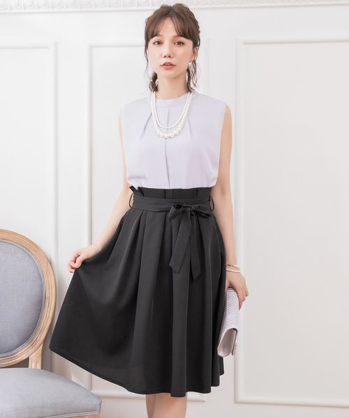 DRESS STAR�i�h���X �X�^�[�j�́u�������Ɏg����v�`�n�C�l�b�N�^�b�N�u���E�X×�E�G�X�g���{��A���C���X�J�[�g�̃Z�b�g�A�b�v�i�Z�b�g�A�b�v�j�v�b�O���[