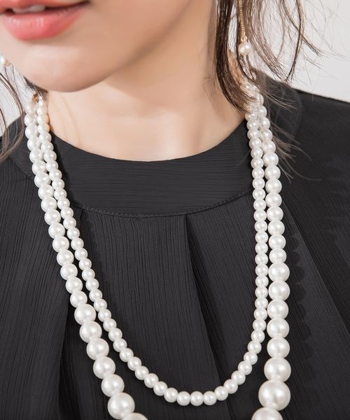DRESS STAR(ドレス スター)の「結婚式ワンピースプチハイネックタックブラウス×ウエストリボンAラインスカートのセットアップ(セットアップ・レディース・ブラック/ベージュ/ネイビー/グレー/ピンク・XXXL/S/M/L/XL/XXL)」の20枚目の写真