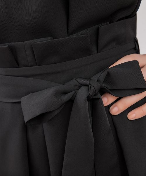 DRESS STAR(ドレス スター)の「結婚式ワンピースプチハイネックタックブラウス×ウエストリボンAラインスカートのセットアップ(セットアップ・レディース・ブラック/ベージュ/ネイビー/グレー/ピンク・XXXL/S/M/L/XL/XXL)」の22枚目の写真