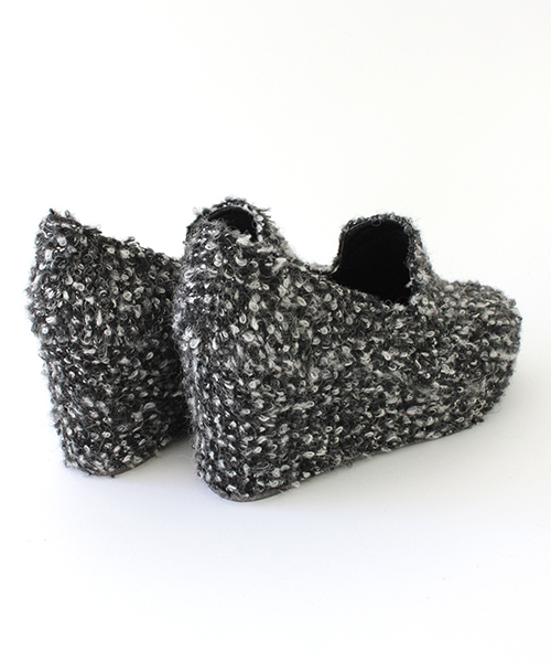 mystic(ミスティック)の「ツイードウェッジ(パンプス・レディース・オフホワイト/ブラック/グレー/チャコールグレー・36/37/38)」の7枚目の写真