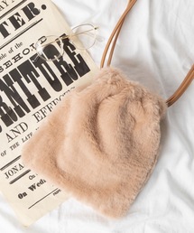 WEGO | WEGO/ファー巾着ショルダーバッグ(ショルダーバッグ)