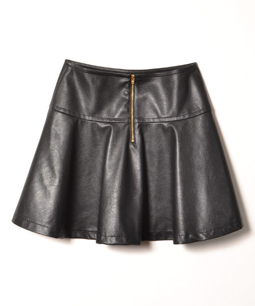 AMERICAN RAG CIE（アメリカンラグシー）の「ﾌｪｲｸﾚｻﾞｰﾌﾚｱSK/210-AMR-dms-L142-SK094（スカート・レディース・ブラック/ダークブラウン・0/1）」の4枚目の写真