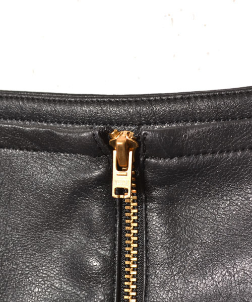 AMERICAN RAG CIE（アメリカンラグシー）の「ﾌｪｲｸﾚｻﾞｰﾌﾚｱSK/210-AMR-dms-L142-SK094（スカート・レディース・ブラック/ダークブラウン・0/1）」の5枚目の写真