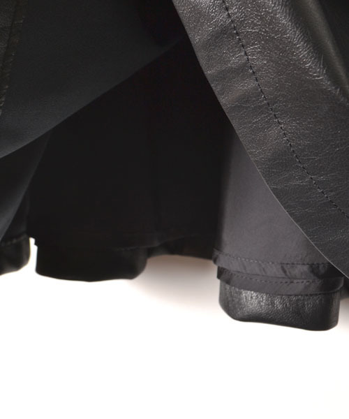 AMERICAN RAG CIE（アメリカンラグシー）の「ﾌｪｲｸﾚｻﾞｰﾌﾚｱSK/210-AMR-dms-L142-SK094（スカート・レディース・ブラック/ダークブラウン・0/1）」の6枚目の写真