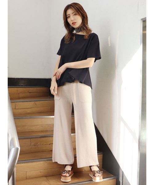 MURUA（ムルーア）の「ワッフルニットパンツ（その他パンツ・レディース・アイボリー/イエロー/ブラック・FREE）」の10枚目の写真