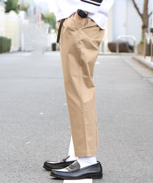 coen（コーエン）の「タックアンクルチノパンツ#（チノパンツ・メンズ・ベージュ/ブラック/オリーブ・MEDIUM/X-LARGE/LARGE/SMALL）」の4枚目の写真