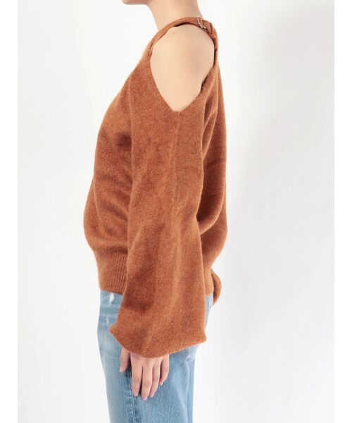 EMODA（エモダ）の「オープンショルダールーズニット（ニット/セーター・レディース・ブラック/グレー/オレンジ・FREE）」の12枚目の写真