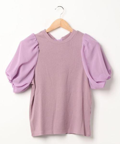 FUN.TRINITY（ファン トリニティー）の「パフスリーブトップス（Tシャツ/カットソー・レディース・ブラック/ベージュ/オフホワイト/ピンク・FREE）」の10枚目の写真