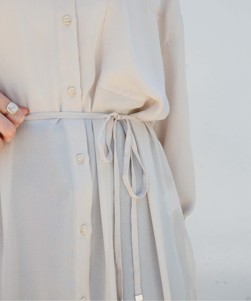 flower（フラワー）の「デイリーシアーワンピース（ワンピース・レディース・アイボリー/アッシュグレー・FREE）」の11枚目の写真