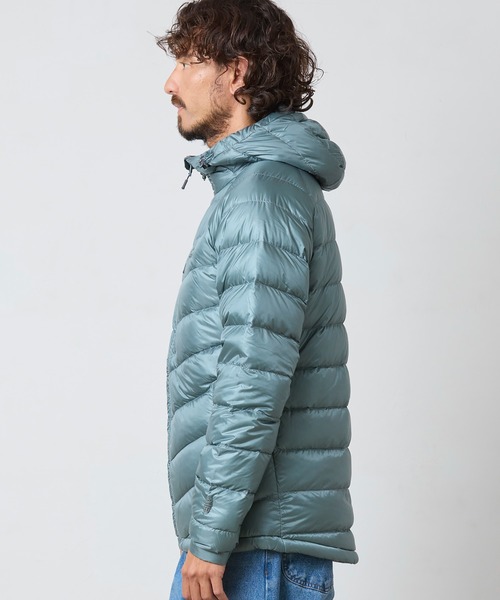 フード付きライトブルーダウンジャケット セール】 SHIPS Colors: テンダークロス ダウン ジャケット （ダウン