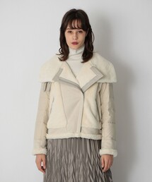 LOVELESS | エコファーコンビ ライダース ダウン(ブルゾン)