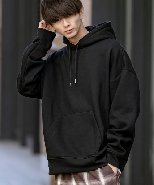【BURBERRY】HOVE BLEロゴ 裏起毛フリースフーディー bur0249028_blk_00.jpg