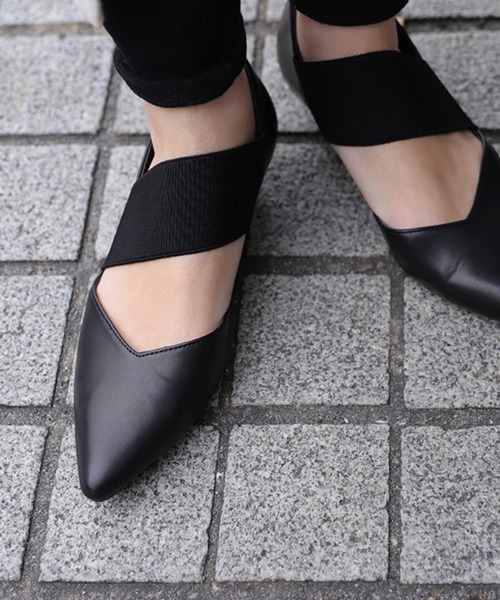 antiqua（アンティカ）の「低反発ローヒールゴアパンプス（パンプス・レディース・ブラック/ホワイト/ベージュ系その他・S/M/L/XXL/LL）」の4枚目の写真