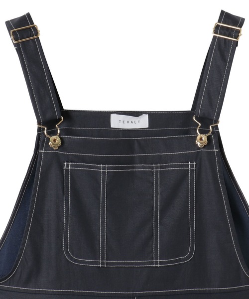 TEVALT(ヴァレット)の「綿麻 サロペワンピース(サロペット/オーバーオール・レディース・ホワイト/ネイビー/カーキ・38)」の8枚目の写真