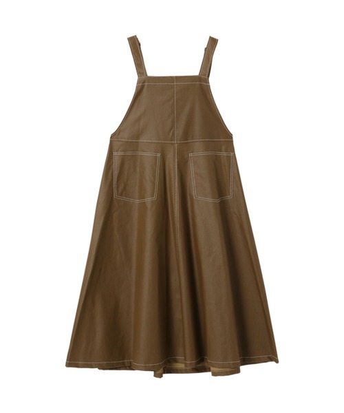 TEVALT(ヴァレット)の「綿麻 サロペワンピース(サロペット/オーバーオール・レディース・ホワイト/ネイビー/カーキ・38)」の13枚目の写真