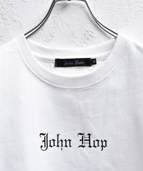 JohnHop（ジョンホップ）の「【人気Youtuberジャックポット/しんりプロデュースブランド】John Hop/Monochrome logo TEE（Tシャツ/カットソー・メンズ・ホワイト/ブラック・M/L）」の3枚目の写真
