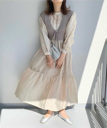 archives | 【WEB限定】2WAYレースアップビスチェ+シアーティアードワンピース(ワンピース)