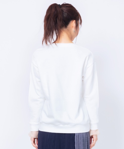 JETSET SOLO PLUS (ジェットセットソロプラス)の「シアーレイヤードスリーブプルオーバー(Tシャツ/カットソー・レディース・ブラック/オフホワイト・FREE)」の8枚目の写真