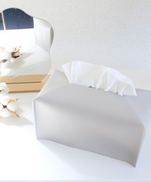 Opt!（オプト）の「〈Opt!/オプト〉TISSUE CASE/PUレザーティッシュケース 2段用（インテリア雑貨）」