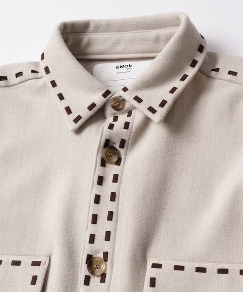 amok（アモク）の「2021秋冬 LASER STITCH SHIRTS（シャツ/ブラウス 