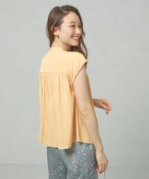 ＜closet story＞◎Pサテン ギャザー フレンチスリーブ ブラウス