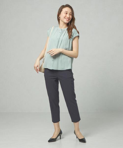 closet story（クローゼットストーリー）の「＜closet story＞◎Pサテン ギャザー フレンチスリーブ ブラウス（シャツ/ブラウス・レディース・ホワイト/シャーベット/ライム/ライトブルー・FREE）」の17枚目の写真