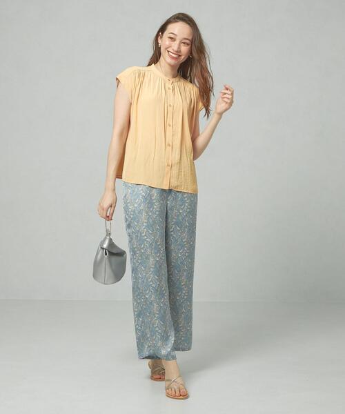 closet story（クローゼットストーリー）の「＜closet story＞◎Pサテン ギャザー フレンチスリーブ ブラウス（シャツ/ブラウス・レディース・ホワイト/シャーベット/ライム/ライトブルー・FREE）」の15枚目の写真