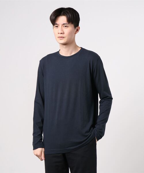ROYAL FLASH(ロイヤルフラッシュ)の「CROSSLEY/クロスリー CASHEMIRE LONG SLEEVE TEE(Tシャツ/カットソー・メンズ・ネイビー/オリーブ・SMALL/MEDIUM/LARGE/X-LARGE)」の2枚目の写真
